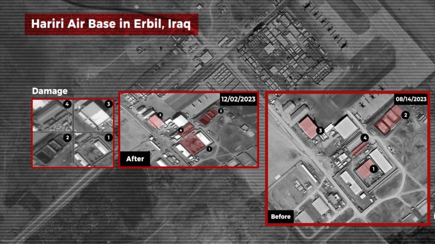 Foto satelital revela daños de ataques a base estadounidense en Irak